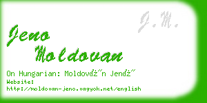 jeno moldovan business card